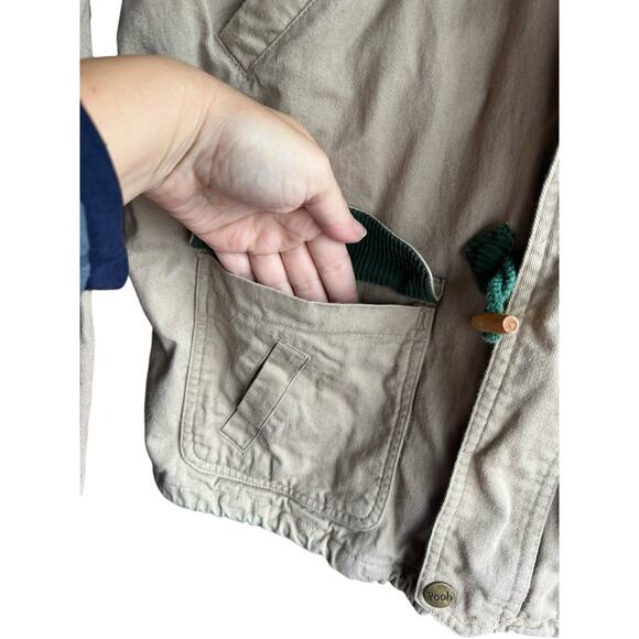 VTG 90s Mickey Inc Kids size L 8/10 Winnie Pooh Khaki Flannel Button Up Jacket - Picture 8 of 14